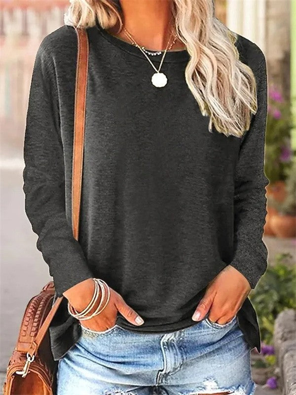 Nordisk Flair Women's Soft Knit Blouse Relaxed Fit Long Sleeve Casual Wear