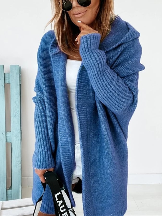 Street-Wave Cozy Oversized Cardigan For Women Yellow Knit Layering Essential With All Day Comfort
