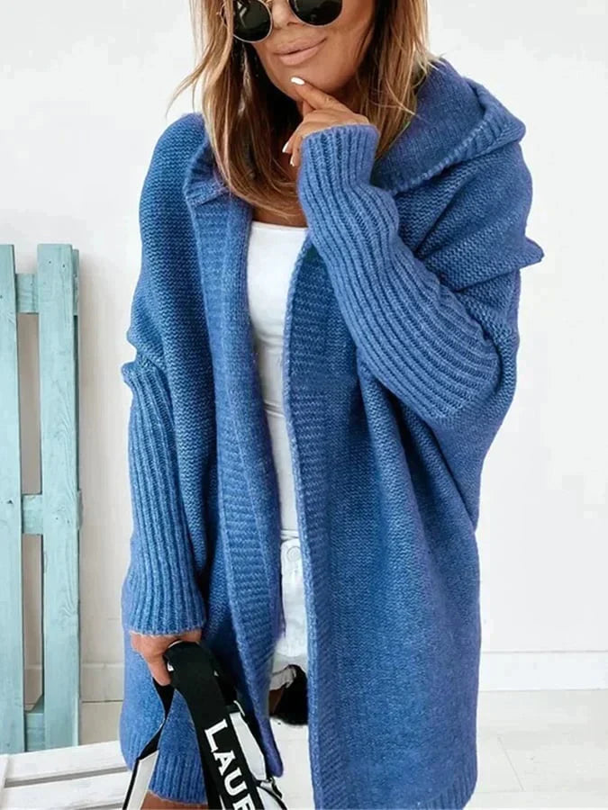 Street-wave Women's Cozy Knit Cardigan Jacket Minimal Stitch Detail Comfortable Oversized Outerwear