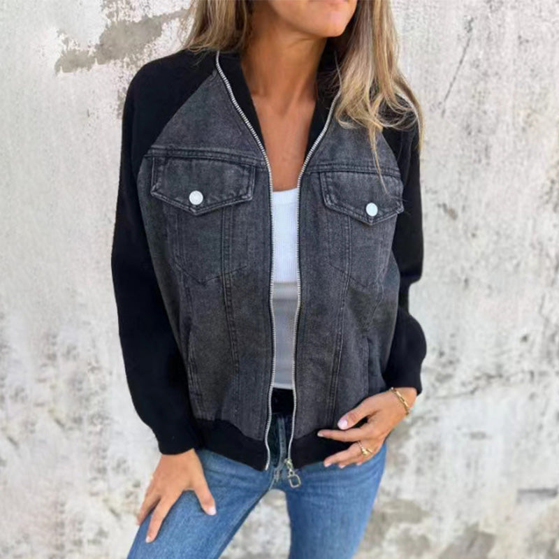 Streetwave Women Denim Jacket With Cozy Fleece Lining For All Season Casual Chic Artful Style