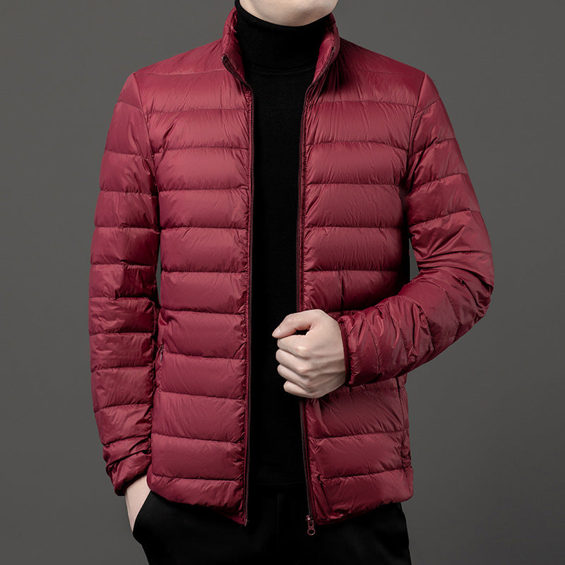 Street Wave Lightweight Puffer Jacket For Men With Front Zip Insulated Warmth For Everyday Urban Wear