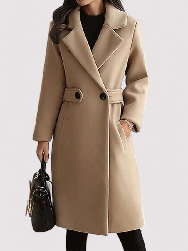 Street-Wave Wool Coat With Belt For Women Tailored Winter Coat For Warmth And Sophisticated Style
