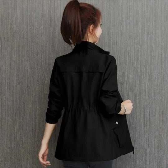 Street Wave Waterproof Trench Coat For Women Relaxed Fit