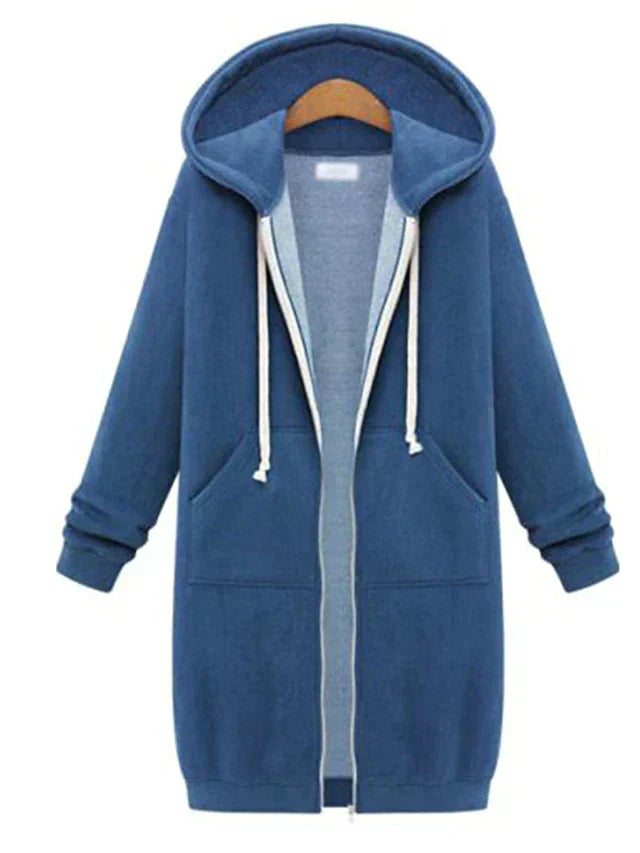 Streetwave Hooded Knit Coat For Women Cozy Versatile Midlength Sweater Jacket Fall And Winter