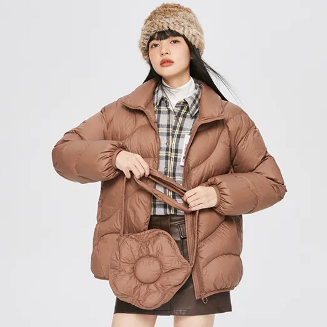 Street-wave Hooded Down Jacket for Women - Ultra Warm, Lightweight, Water-Resistant Winter Coat