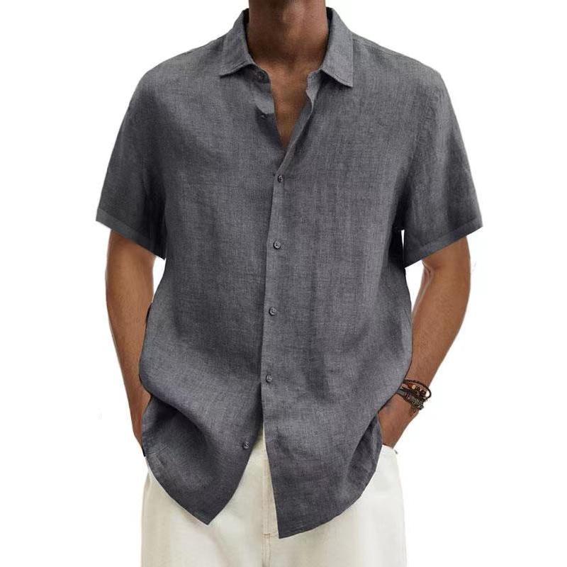Mens Short Sleeve Linen Shirt Streetwave Lorenzio Breathable Stylish Lightweight Summer Top For Men