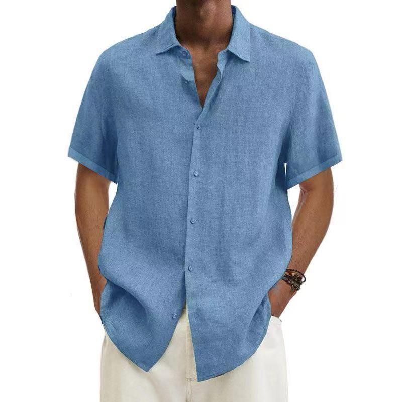 Mens Short Sleeve Linen Shirt Streetwave Lorenzio Breathable Stylish Lightweight Summer Top For Men