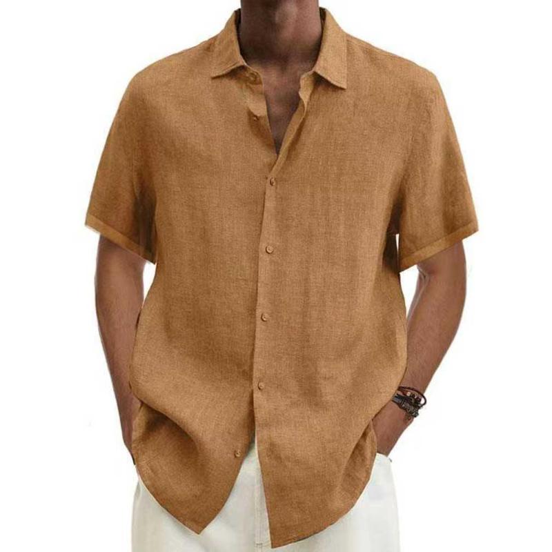 Mens Short Sleeve Linen Shirt Streetwave Lorenzio Breathable Stylish Lightweight Summer Top For Men