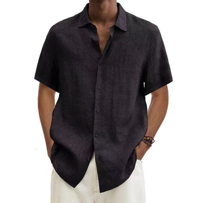 Mens Short Sleeve Linen Shirt Streetwave Lorenzio Breathable Stylish Lightweight Summer Top For Men