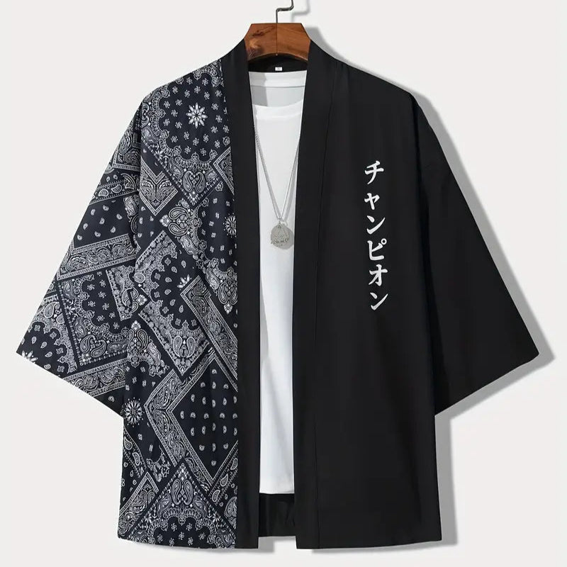 Torger Kimono Style Mens Summer Shirt Stylish Breathable Lightweight Loose Fit Beachwear