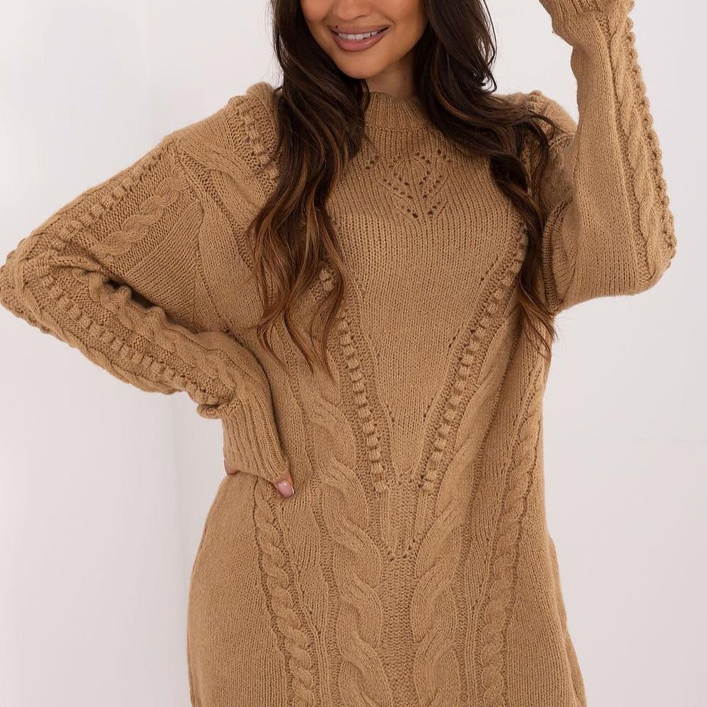 Street-Wave Cable Knit Dress for Women Cozy Warmth Effortless Elegance Everyday Versatile Style