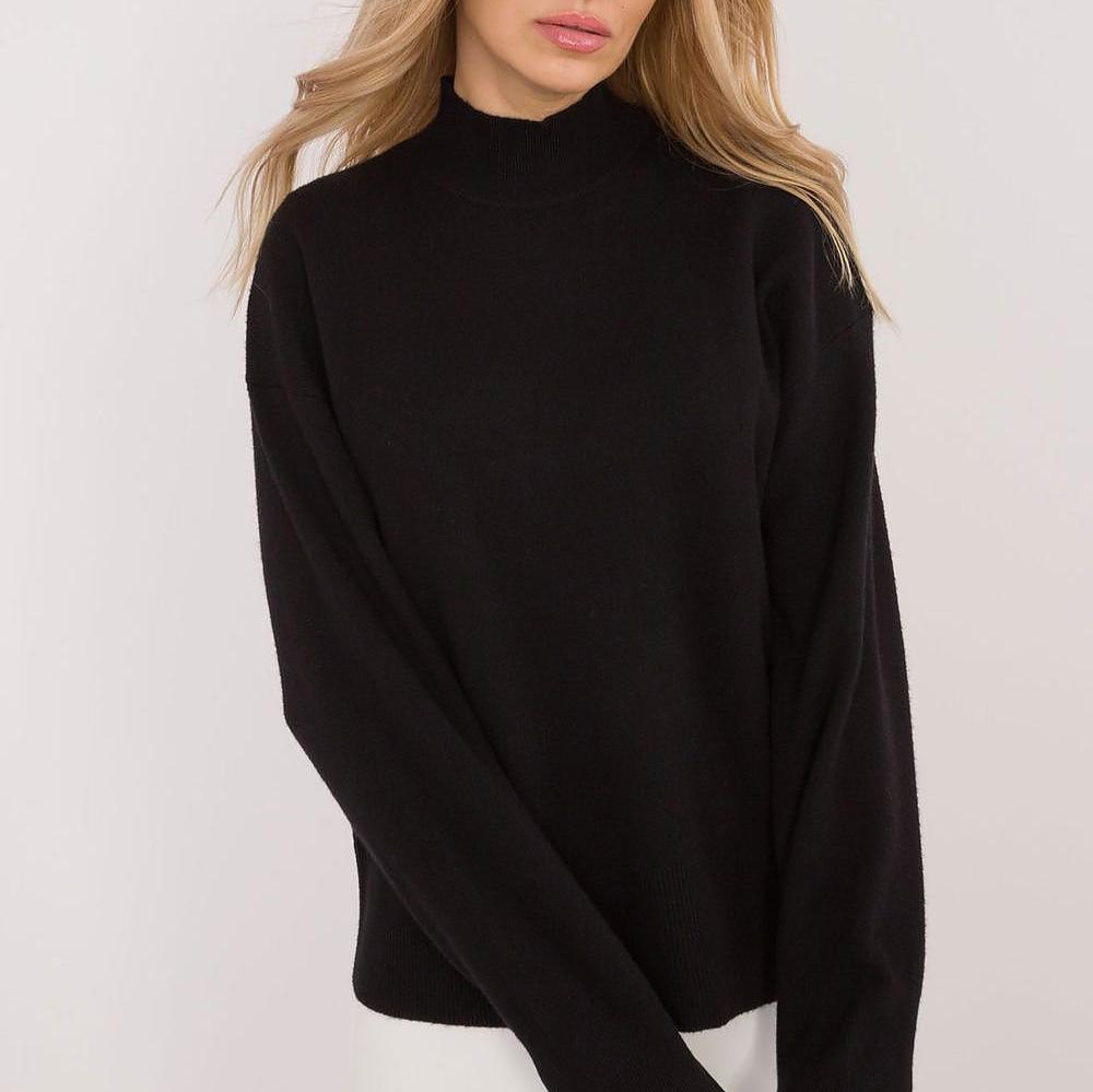Street-Wave Womens Knit Pullover High Collar Relaxed Fit Soft Cozy All Day Comfort Everyday Wear
