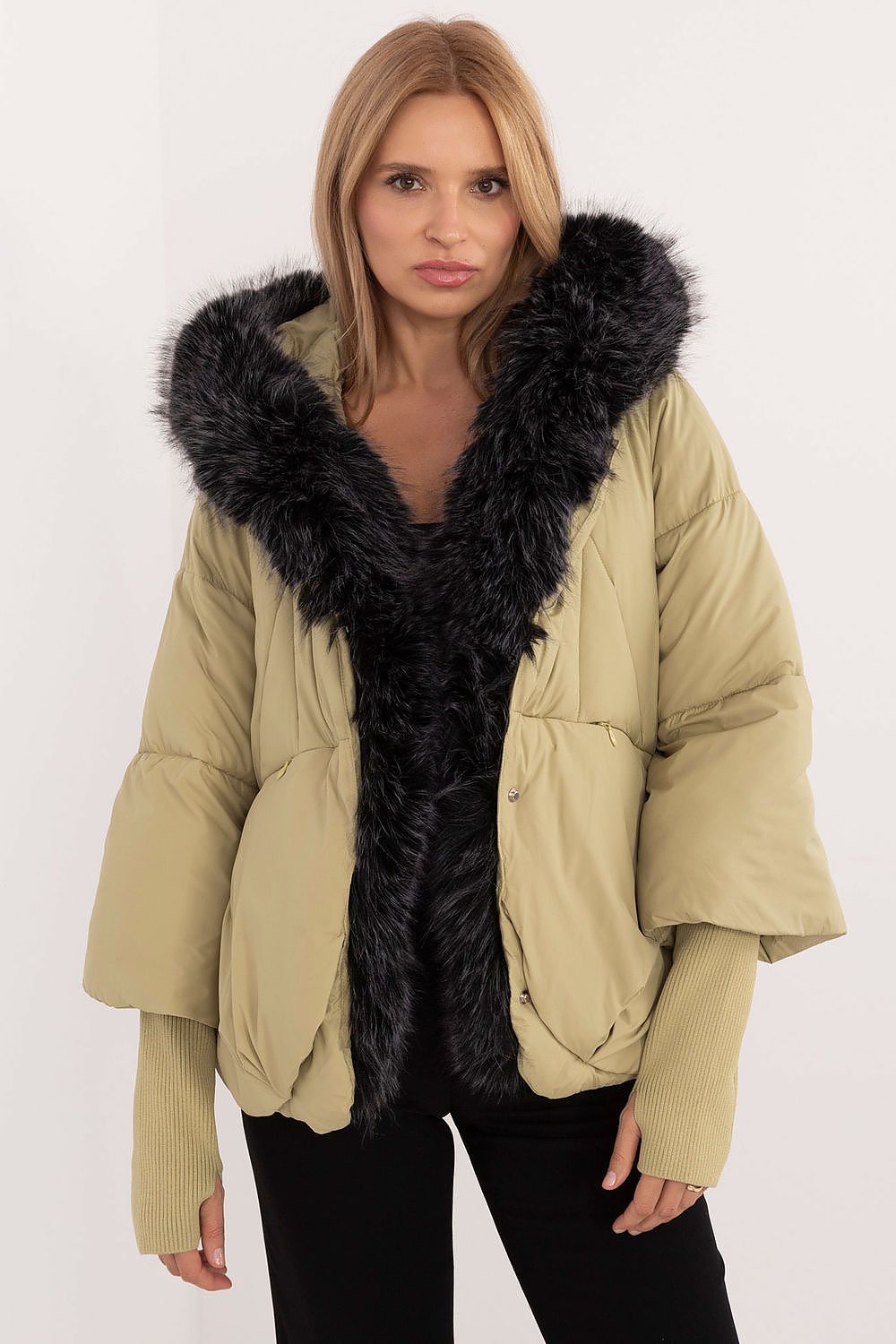 Street-wave Puffer Jacket With Fur Trim Hood For Women Warm And Stylish Winter Coat