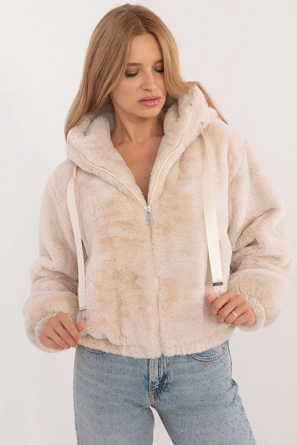 Street-wave Plush Hoodie Jacket For Women Cozy Soft Warm Everyday Comfort Outerwear For Casual Chic