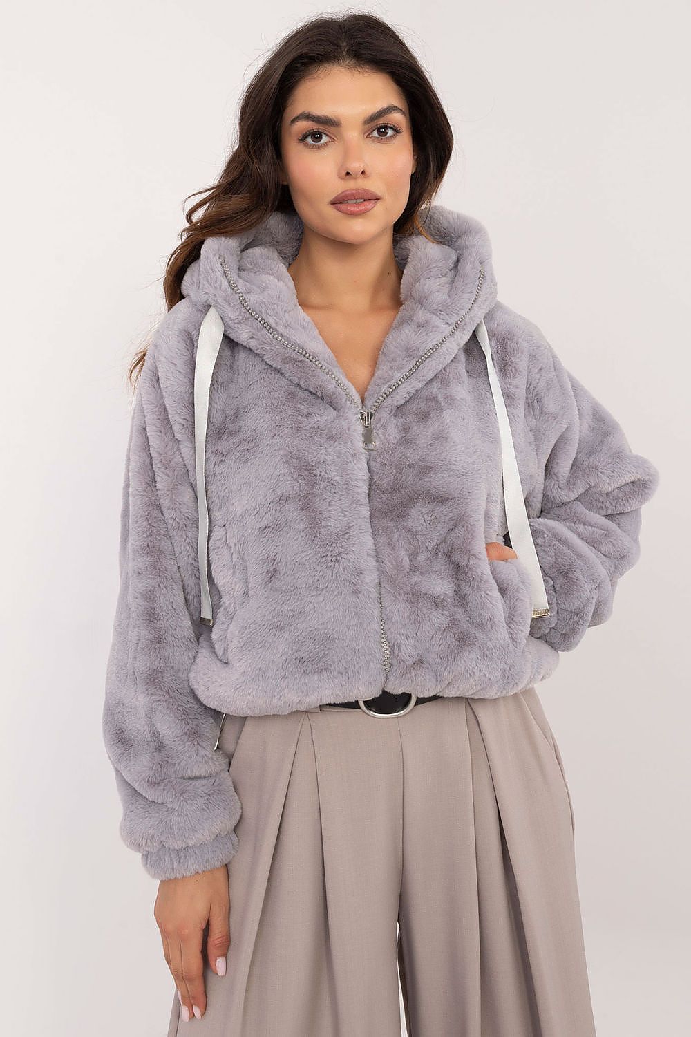 Street-wave Plush Hoodie Jacket For Women Cozy Soft Warm Everyday Comfort Outerwear For Casual Chic