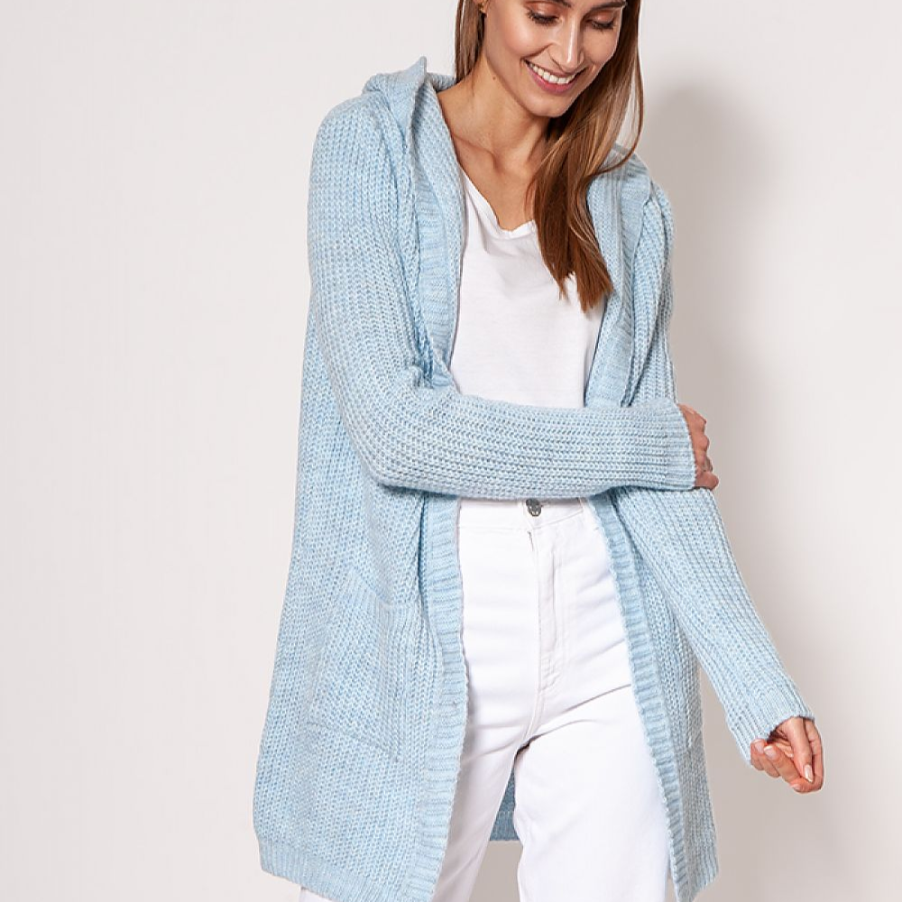 Street-wave Hooded Knit Cardigan For Women Soft Cozy Warmth Casual Chic Layering