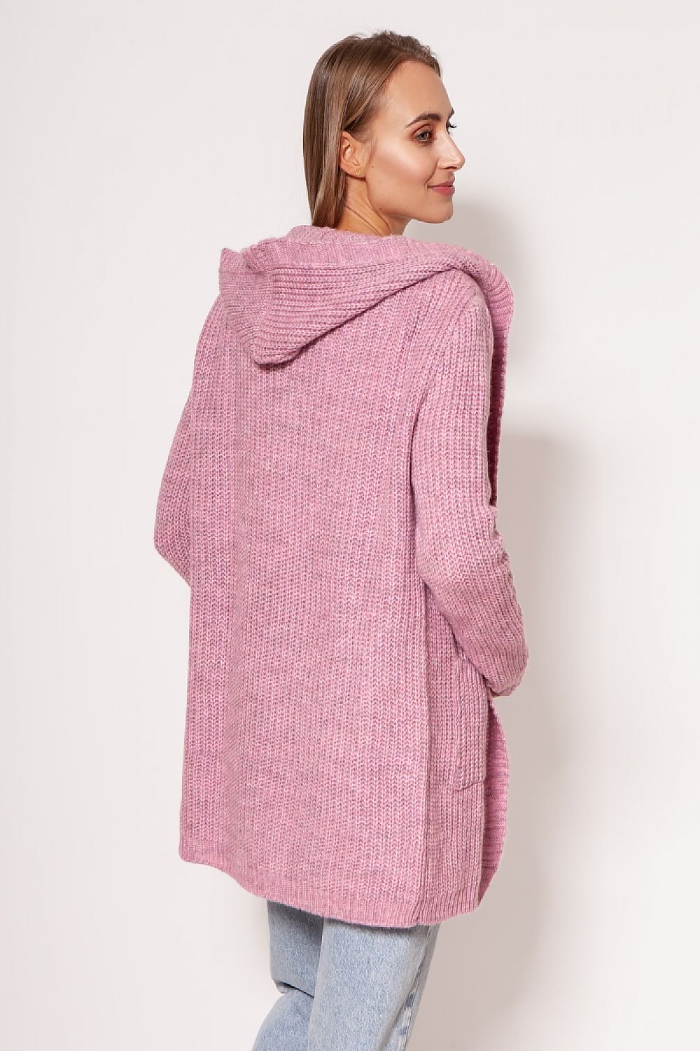 Street-wave Hooded Knit Cardigan For Women Soft Cozy Warmth Casual Chic Layering