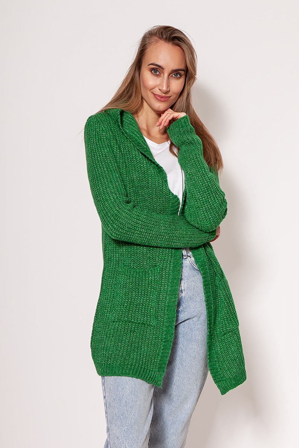 Street-wave Hooded Knit Cardigan For Women Soft Cozy Warmth Casual Chic Layering