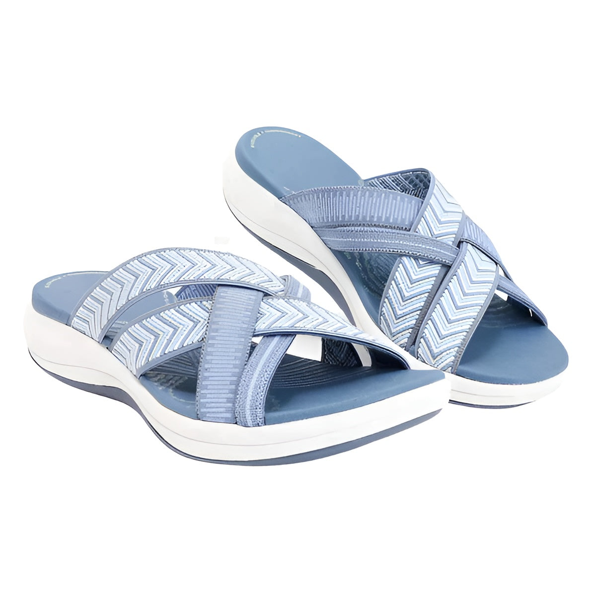 Street-Wave Women's Platform Sandals All Day Comfort With Cross Strap Design For Everyday Wear