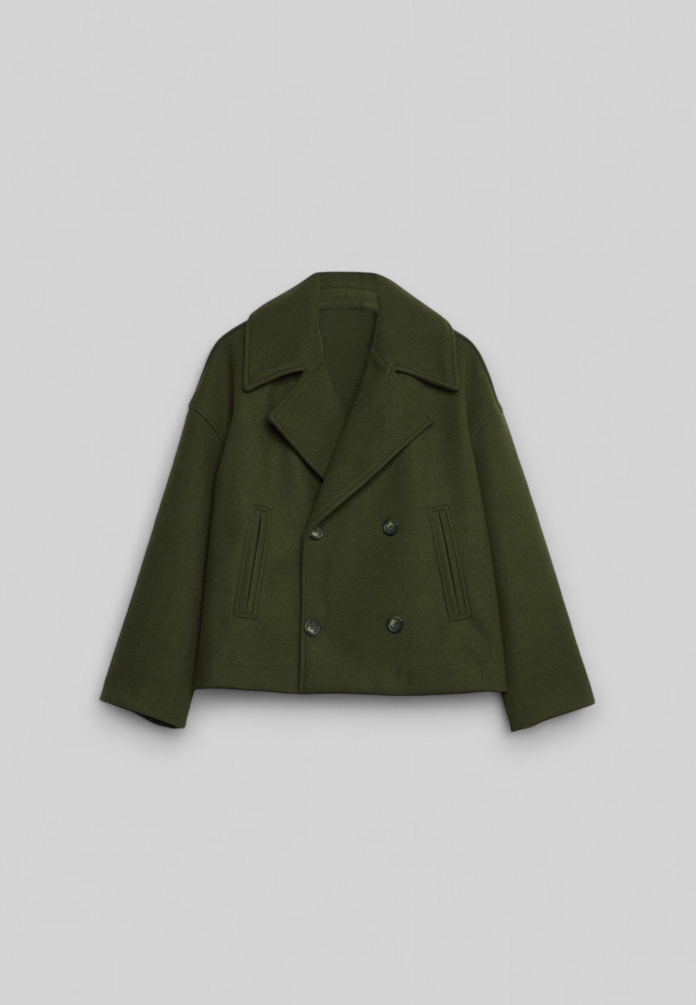 Streetwave Classic Short Wool Coat for Women With Double Breasted Front and Wide Lapels Cozy Warmth