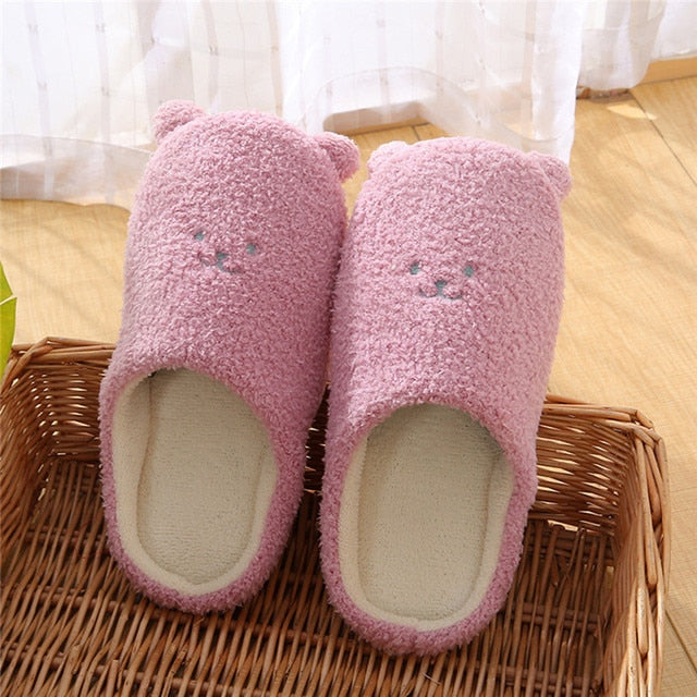 Street Wave Fluffy Bunny Slippers for Women Plush Cozy House Shoes Soft Warm Comfort