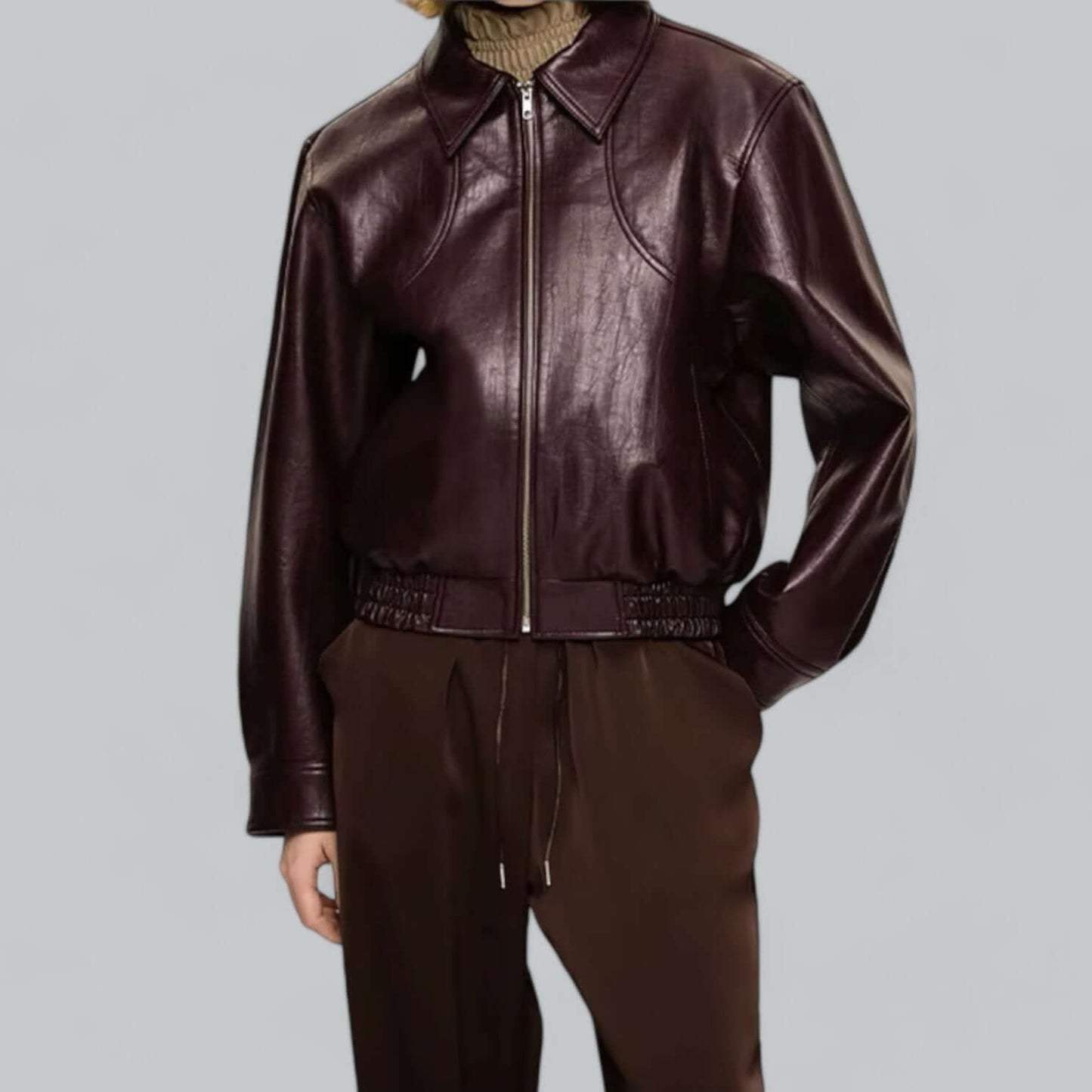 Street-Wave Unisex Vintage Faux Leather Look Jacket With Timeless Style And Premium Comfort