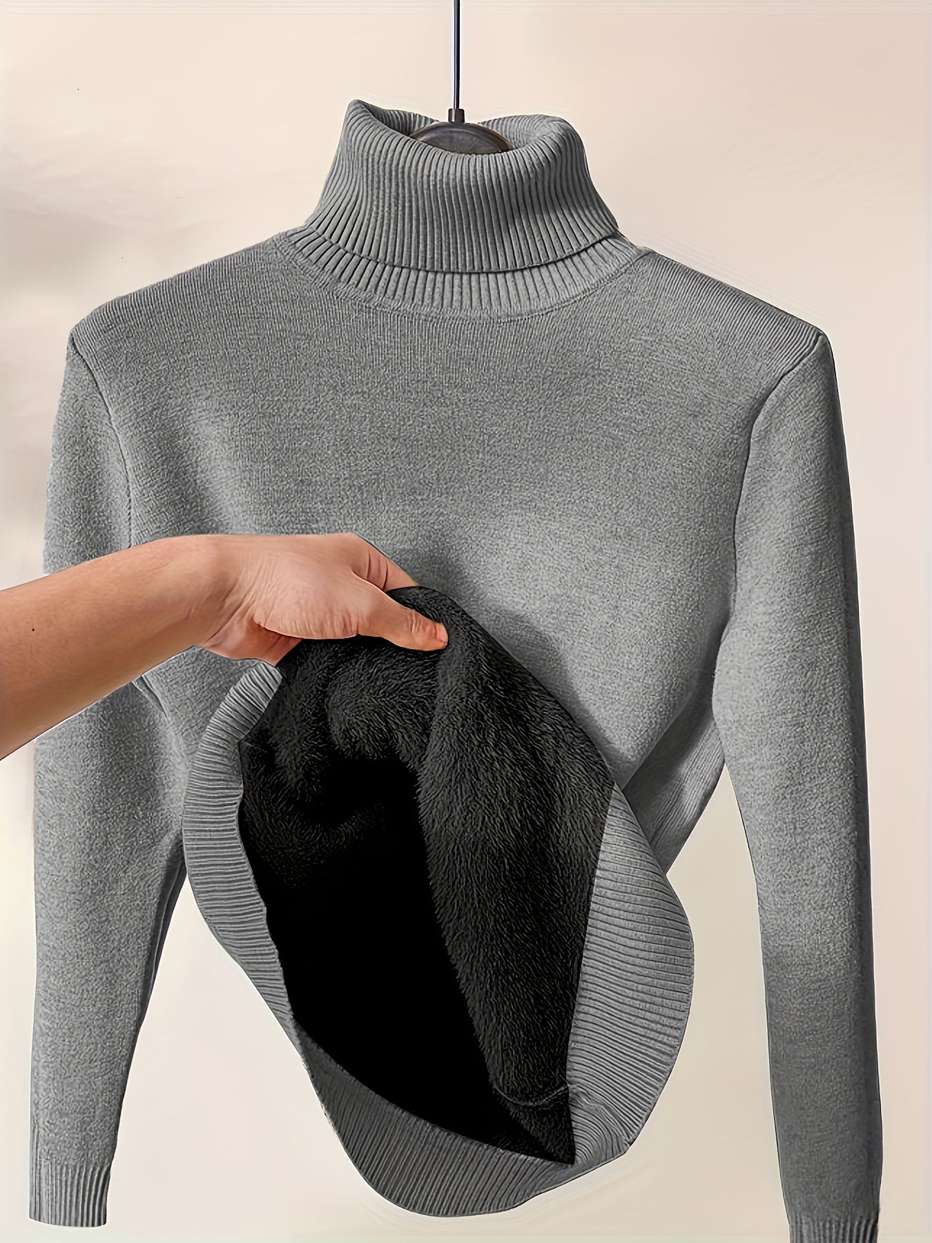 Street-Wave Knit Turtleneck Sweater Warmth And Comfort For Winter Days And Everyday Casual Style