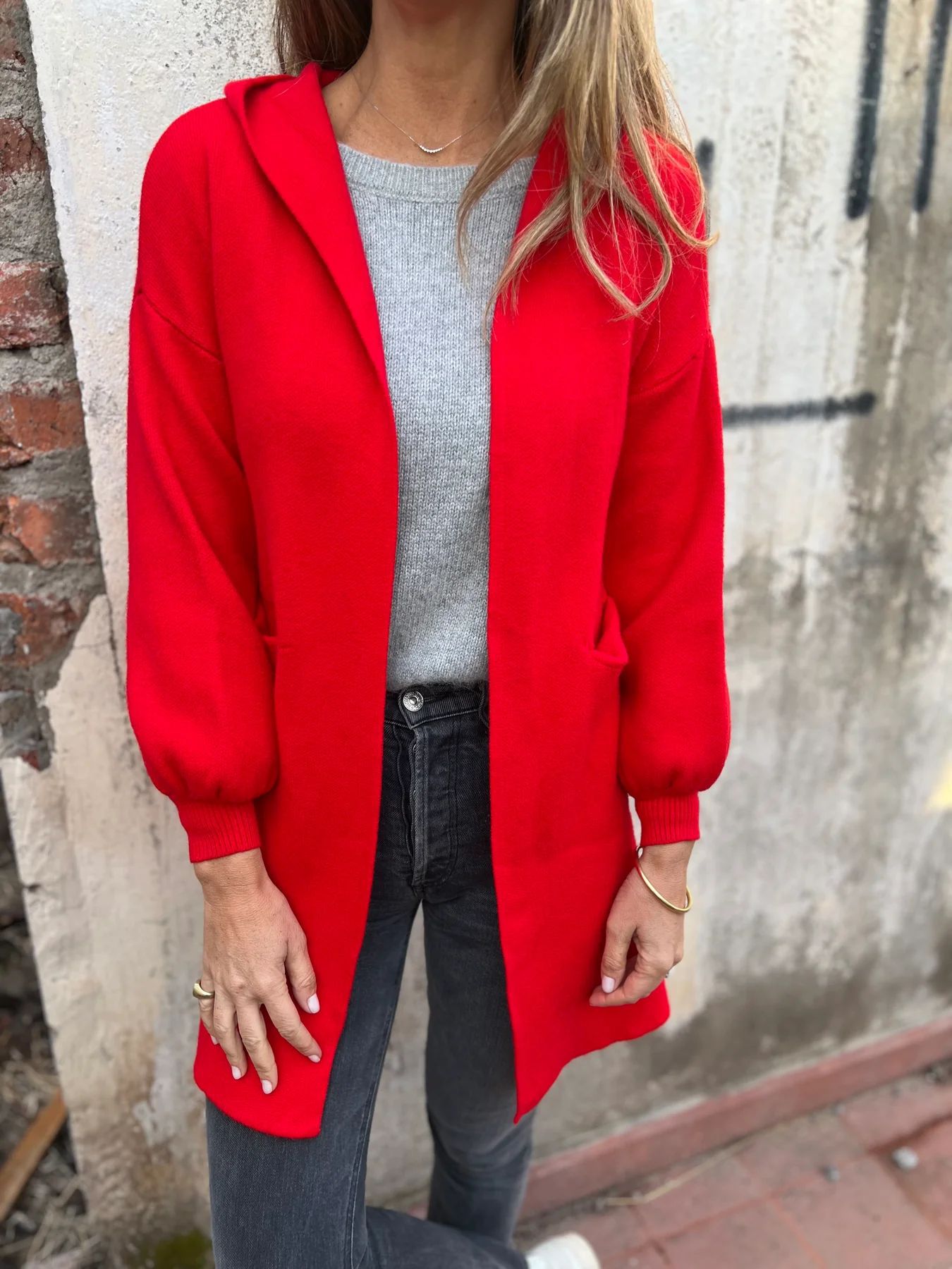 Street-Wave Hooded Casual Jacket With Pockets For Women Soft Breathable Knit Everyday Wear