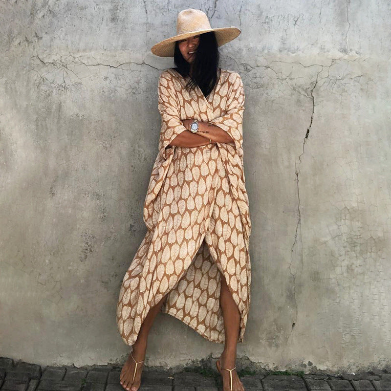 Street Wave Beach Cover Up For Women With UV Sun Protection Lightweight Resort Dress