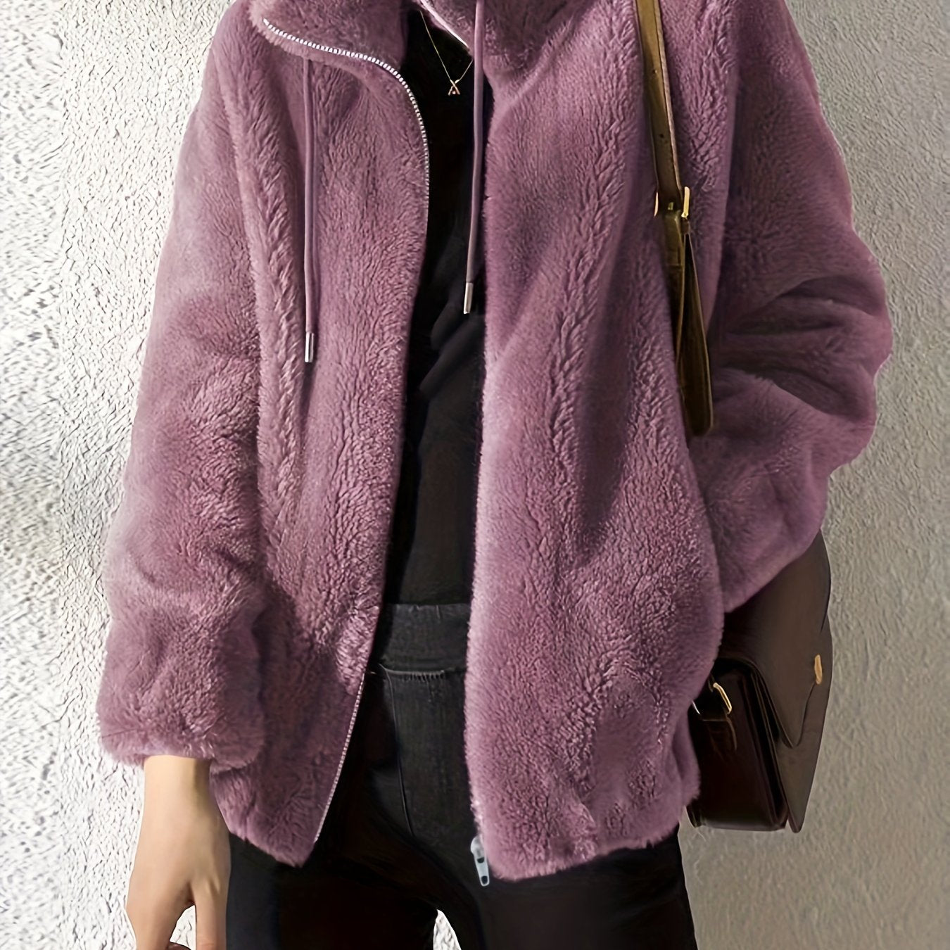 Street Wave Pink Faux Fur Coat For Women Modern Comfort Warmth Plush Chic Outerwear