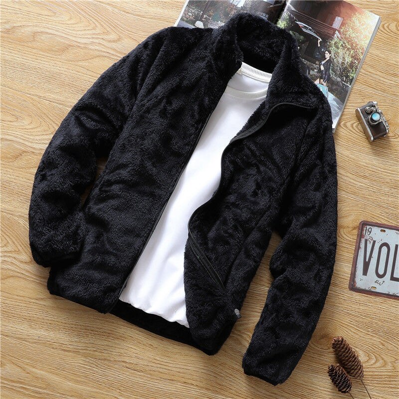 Reversible Fleece Jacket For Men By Street Wave Warm Plush Dual Sided Comfort And Style