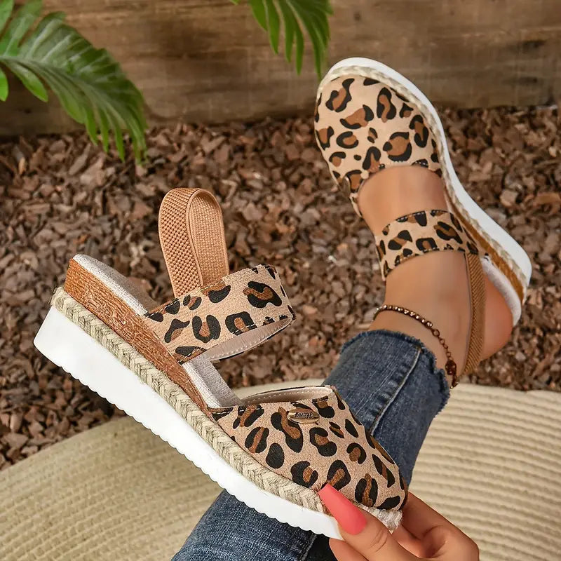 Women's Platform Sandals with Adjustable Straps and Supportive Sole