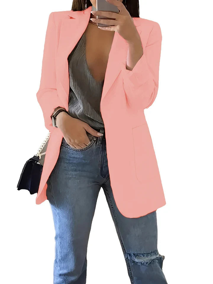 Street-Wave Lyra Plus Size Blazer - Effortless Comfort Modern Look For Curvy Women