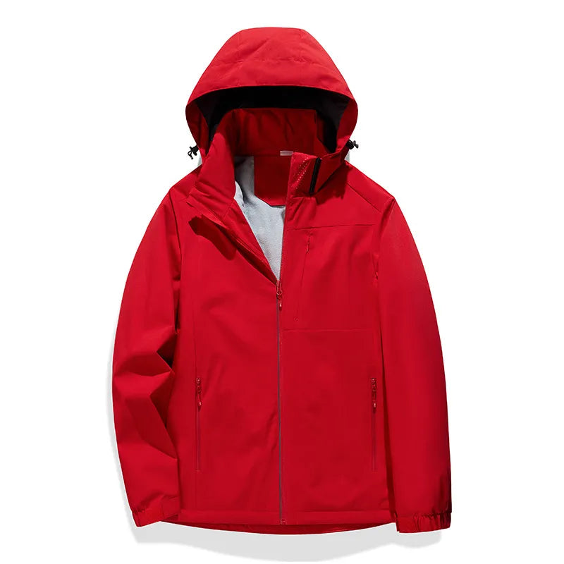 Street-Wave Waterproof Fleece-Lined Shell Jacket For Women With Hood All-Weather Warmth