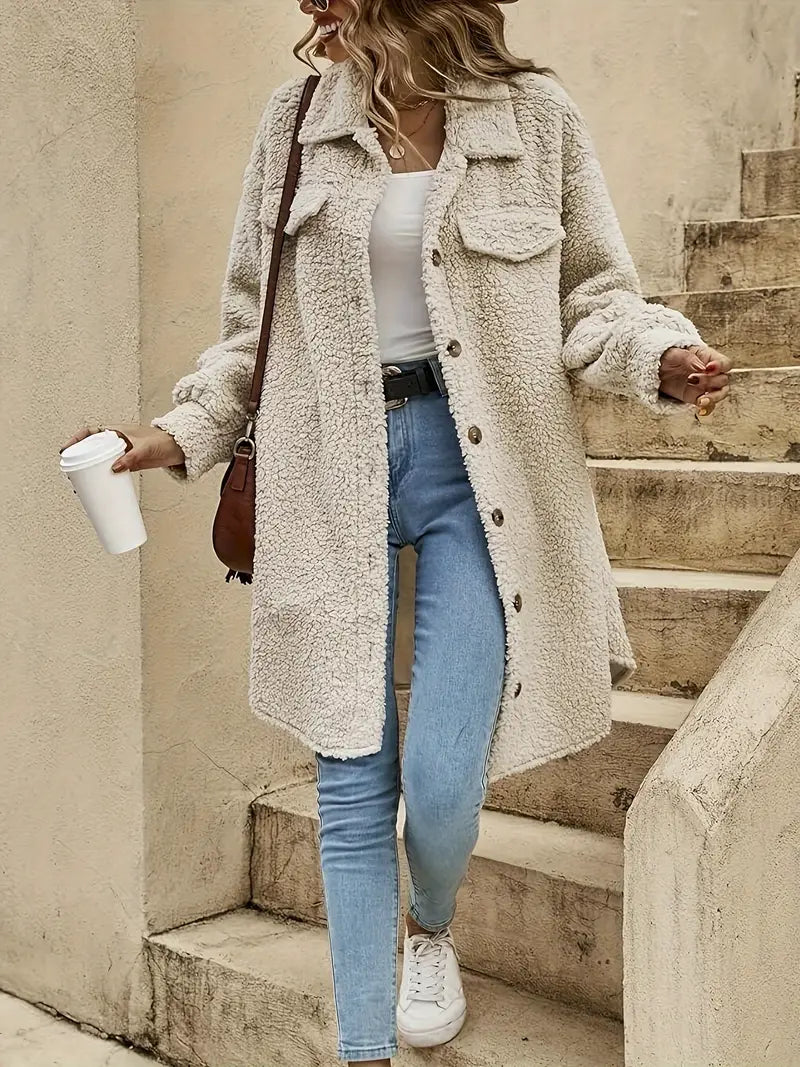 Street-wave Teddy Fleece Vest For Women Cozy All Day Comfort Versatile Warmth For Office And Casual Wear