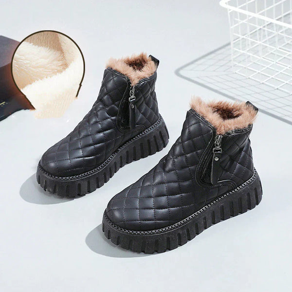 Street-wave Womens Snow Boots For Women With Non Slip Sole And Cotton Lining For Cozy Winter Comfort