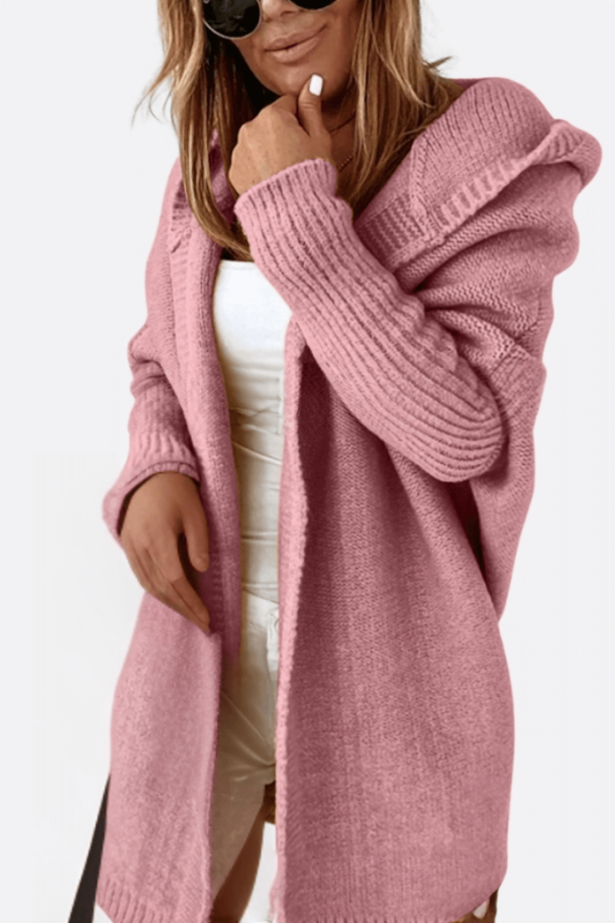 Streetwave Women Knit Hoodie Cardigan Cozy Soft Warmth for Everyday Wear and Lounge