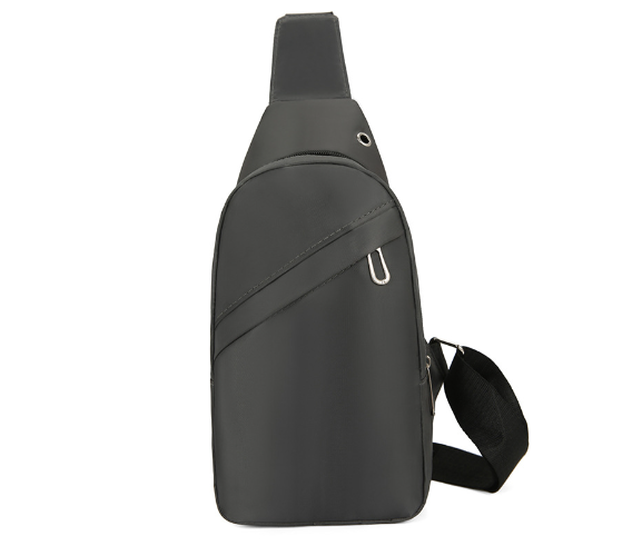 Street Wave Canvas Sling Bag For Men Durable Travel Shoulder Bag With Multiple Zipper Pockets