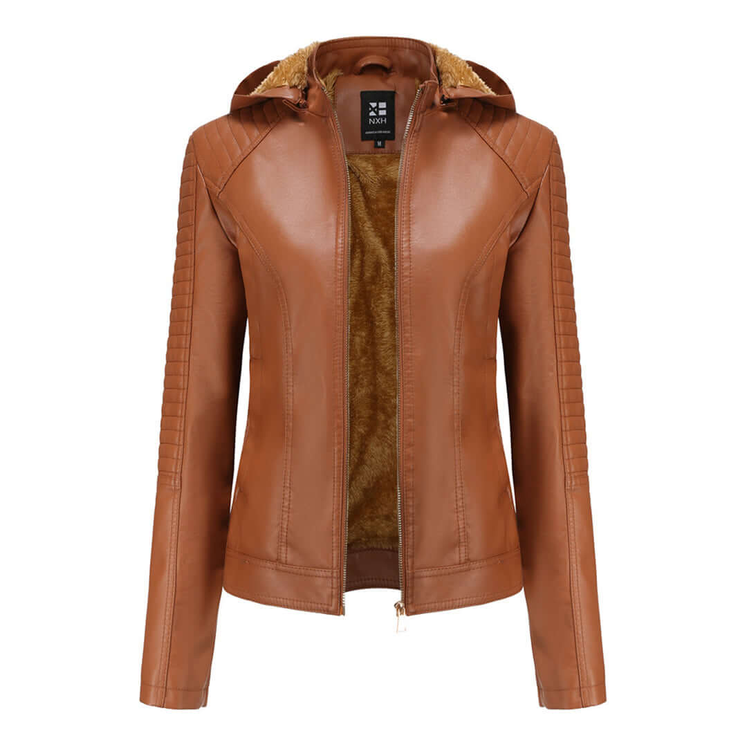 Streetwave Womens Removable Hooded Jacket With Quilted Shoulders Stylish AllWeather Coat