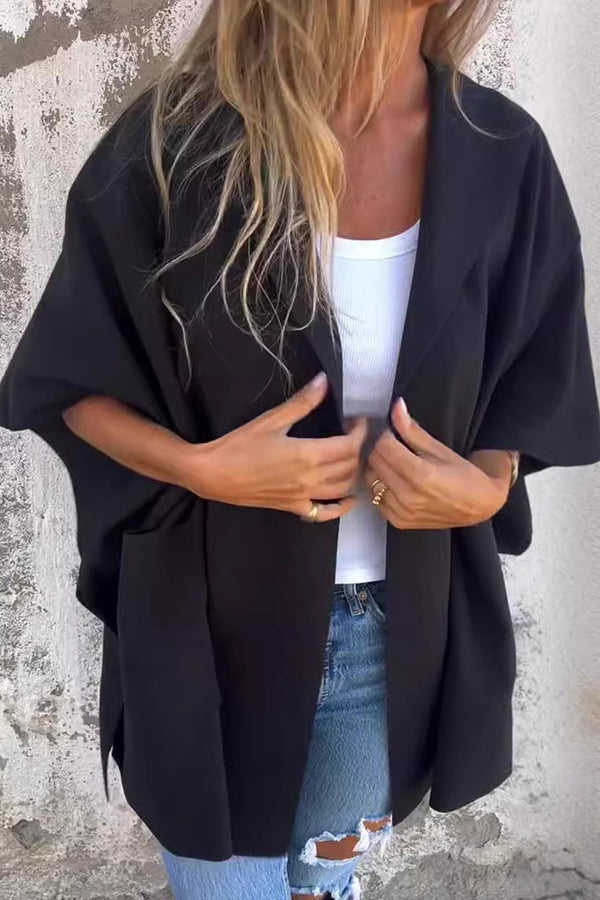 Street-wave Oversized Cape Coat For Women Effortless Style And Lightweight Comfort