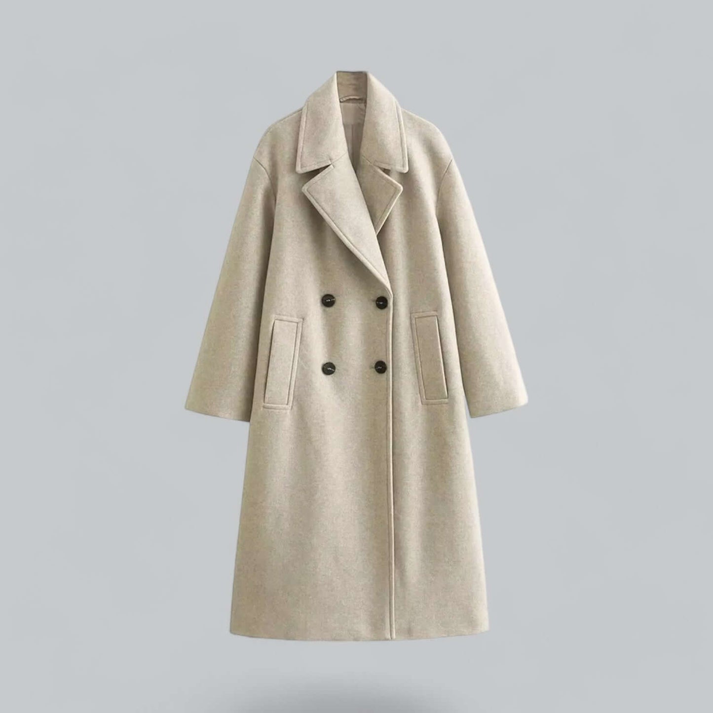 Street-wave Women Oversized Buttoned Coat For Timeless Elegance And Modern Comfort