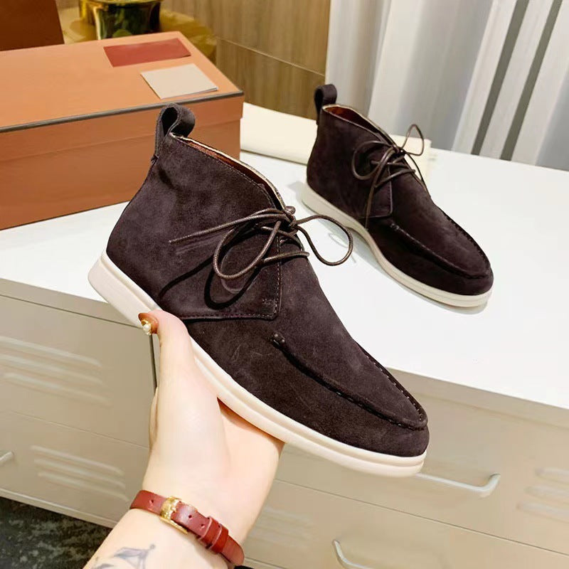 Street-Wave Flat Lace-Up Ankle Boots For All-Day Comfort And Versatile All-Year Wear For Women
