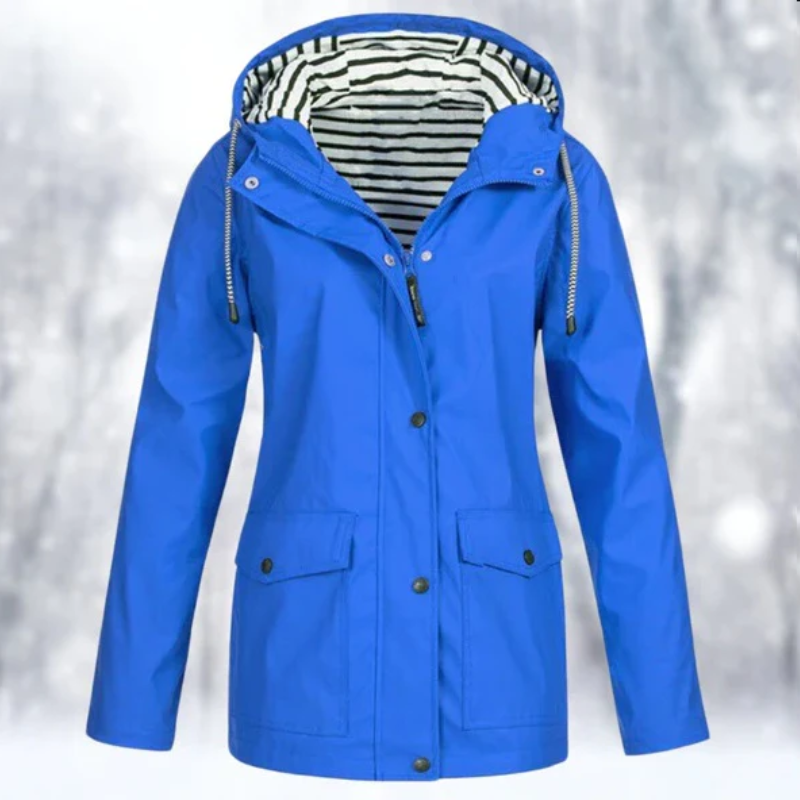 Streetwave Winter Rain Jacket Waterproof Windproof For Urban Commuters With Warm Fleece Lining Hooded