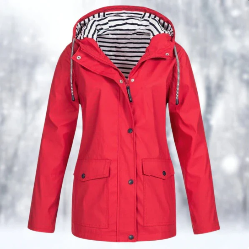 Streetwave Winter Rain Jacket Waterproof Windproof For Urban Commuters With Warm Fleece Lining Hooded