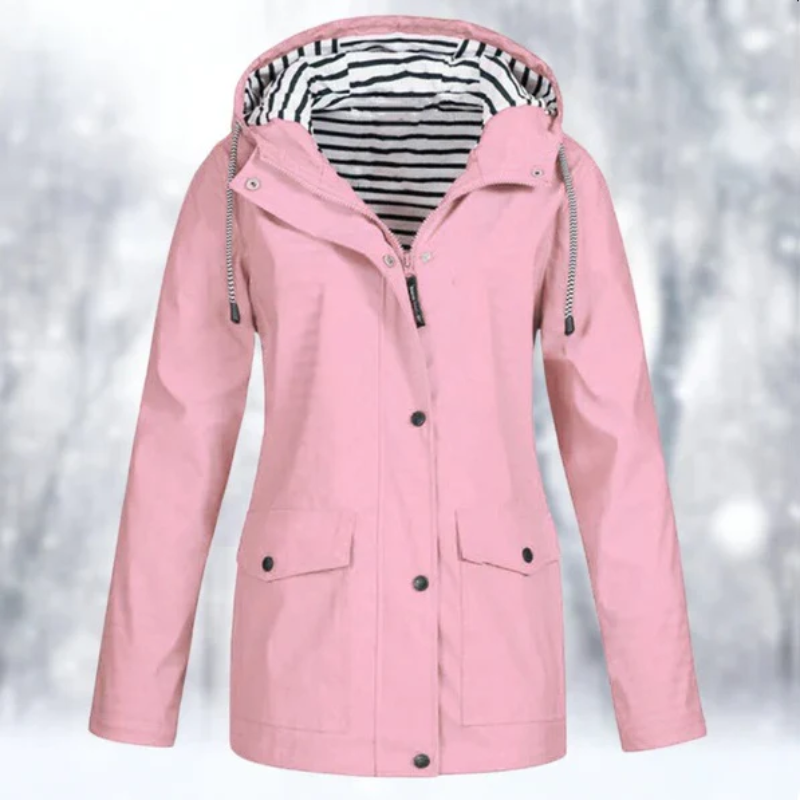 Streetwave Winter Rain Jacket Waterproof Windproof For Urban Commuters With Warm Fleece Lining Hooded