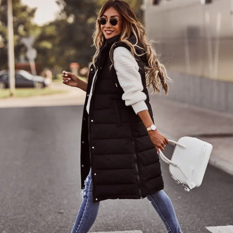 Street-Wave Long Down Jacket For Women Ultra Lightweight Quilted Puffer Coat For Stylish Warmth