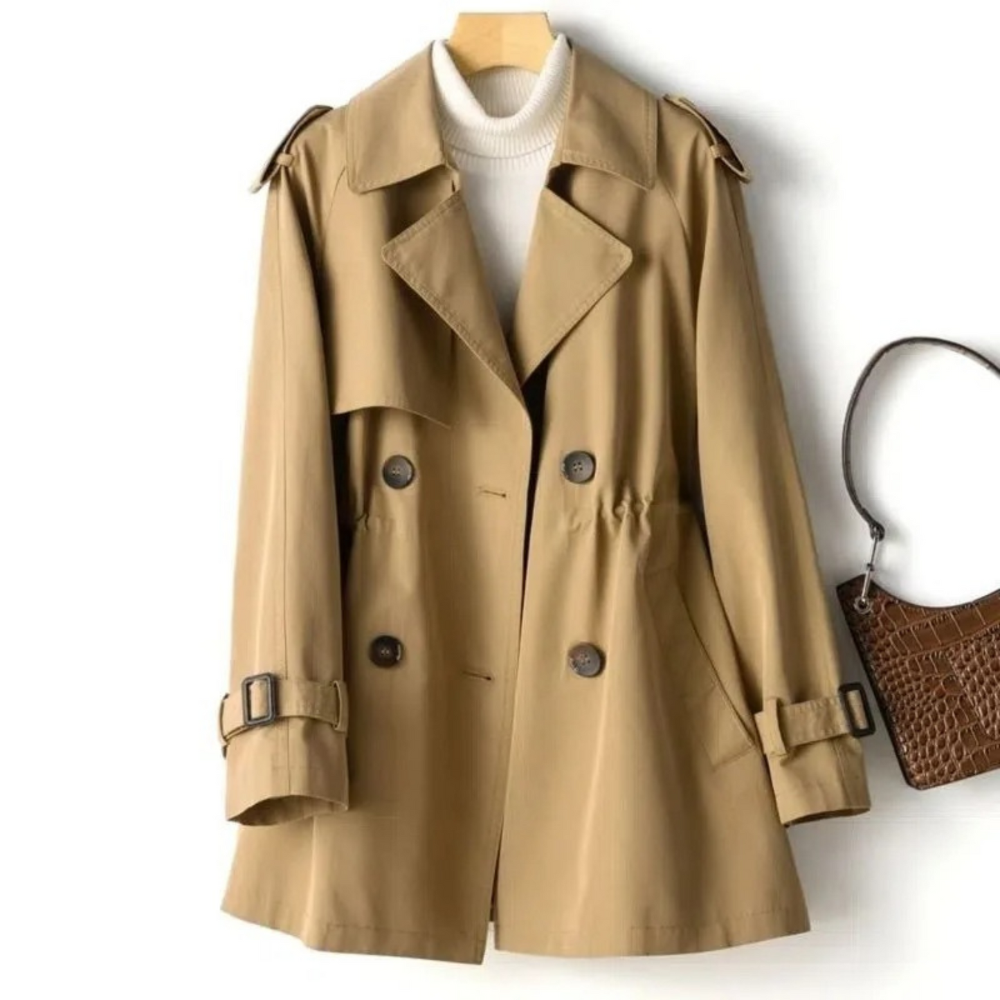 Street-Wave Chloe Belted Double-Breasted Coat For Women Timeless Style