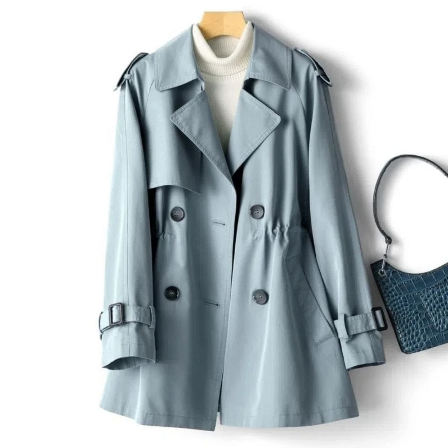 Street-Wave Chloe Belted Double-Breasted Coat For Women Timeless Style