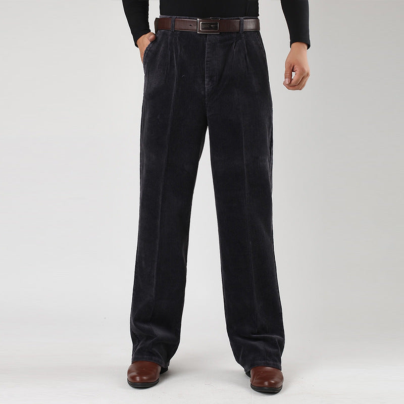 Street-Wave Brandon High Waist Pleated Trousers For Men Versatile Relaxed Fit