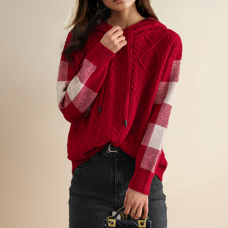 Street-Wave Cable Knit Pullover Sweater For Women Soft Warm Cozy Autumn Winter Everyday Wear
